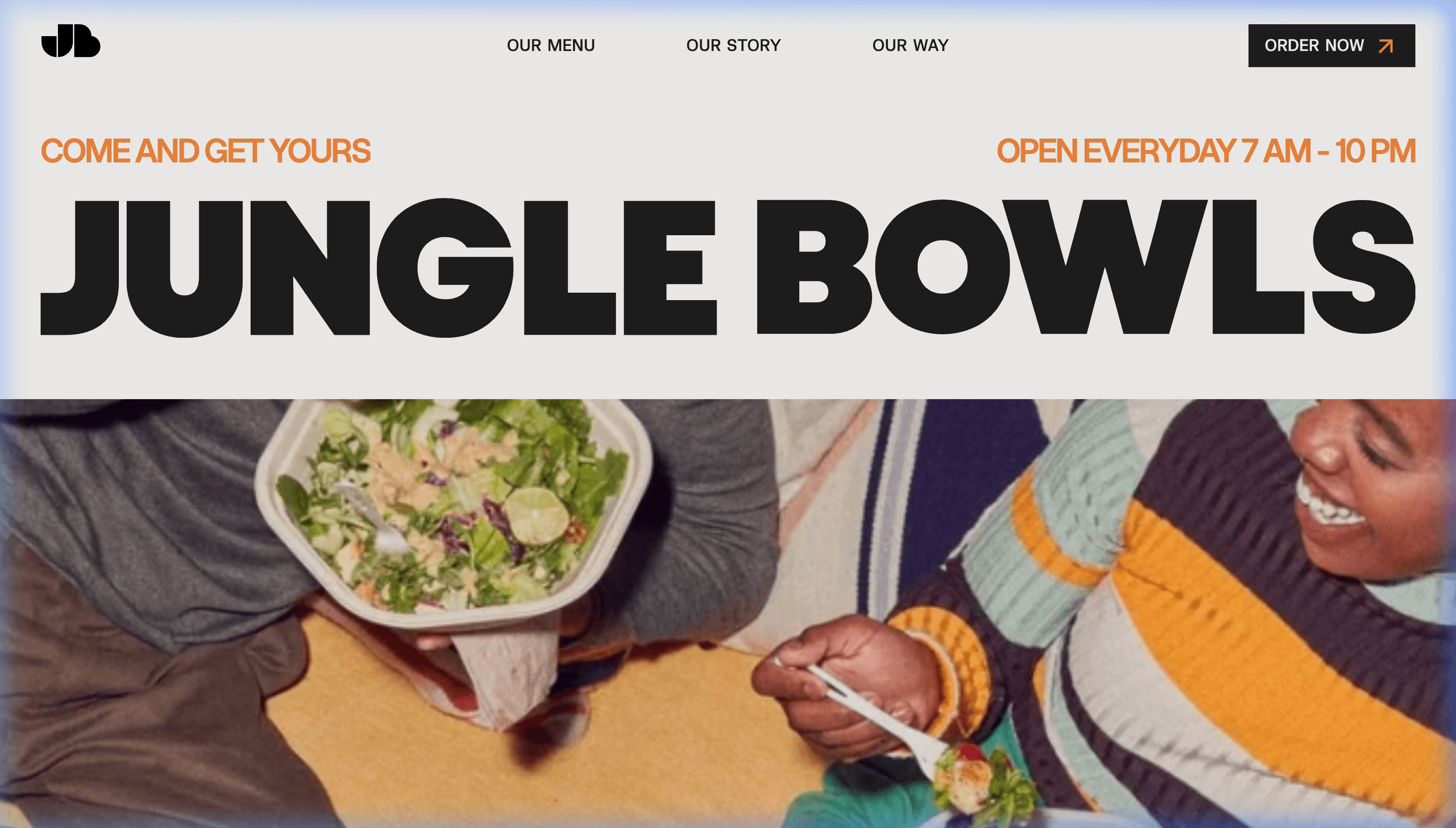 Project screenshot of JUNGLE BOWLS — Web development project by Gung Andre